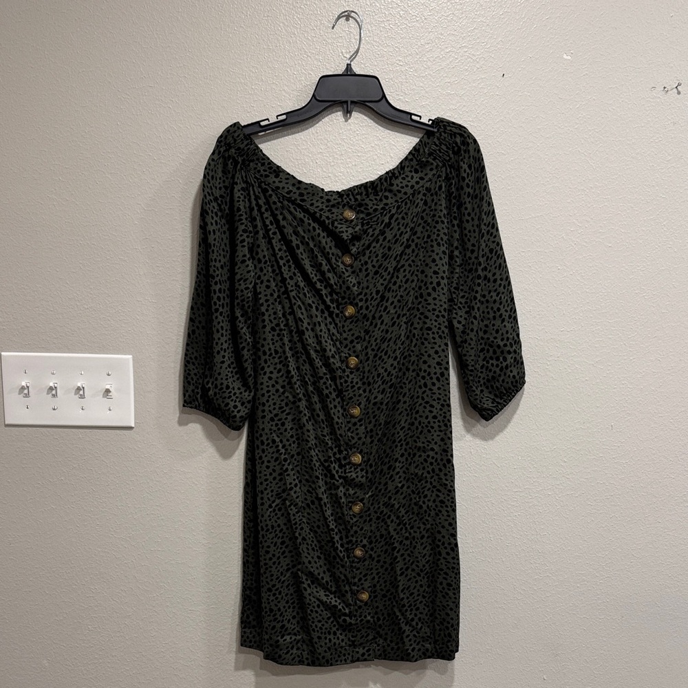 Wrangler Black Polka Dot Mini Dress